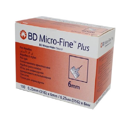 سرسوزن قلم انسولین بی دی BD MICRO-FINE PLUS 6mm